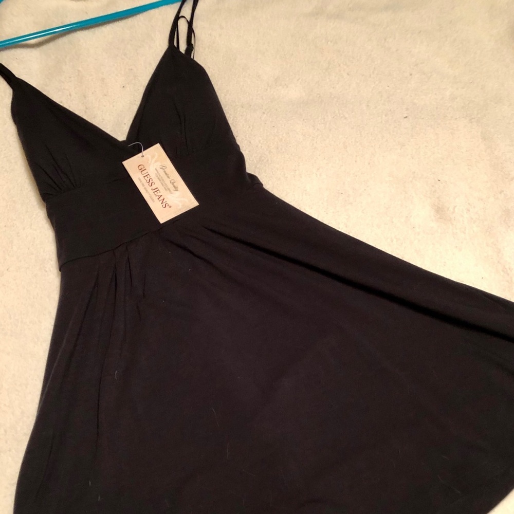 Guess black spaghetti strap dress NWT